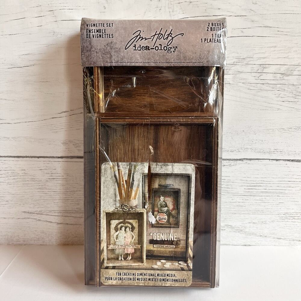Tim Holtz idea-ology Vignette Set 2 Boxes & 1 Tray